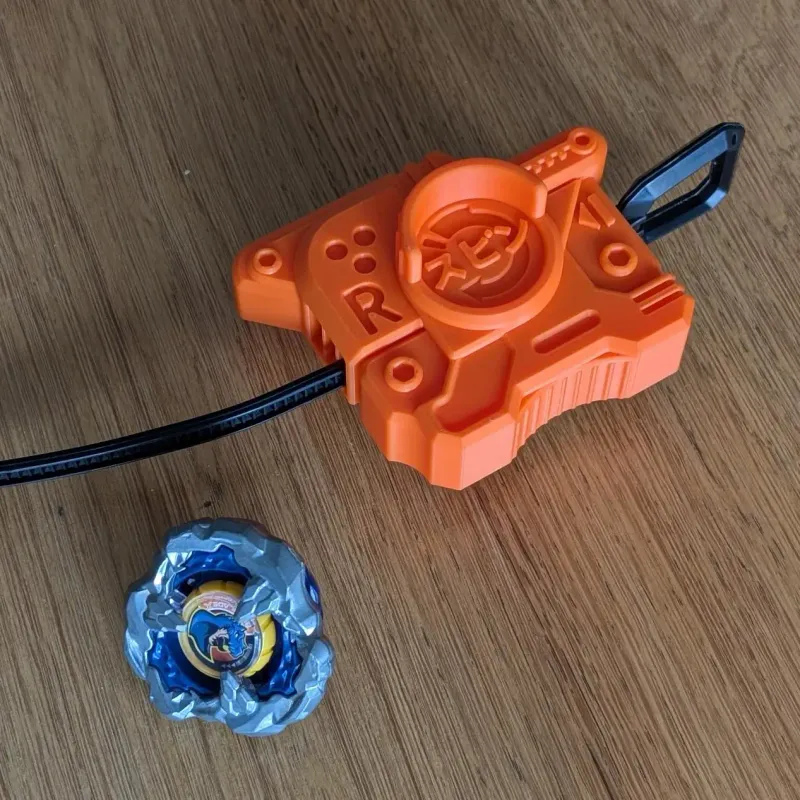 Beyblade X Bakuten style Left launcher grip overview showing full shell profile