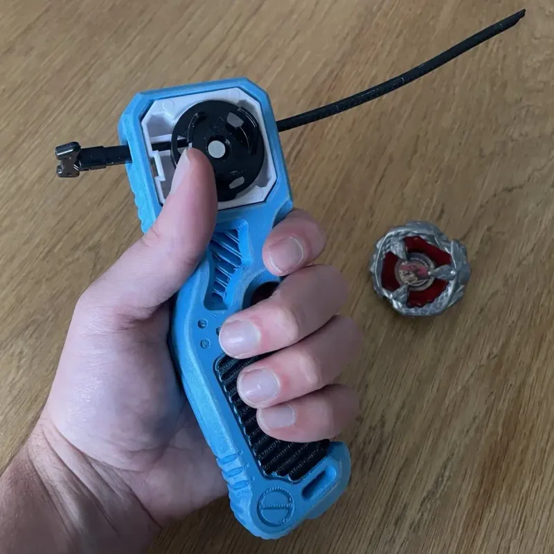 Bakuten Proto Launcher Grip showing hand placement and control during launch