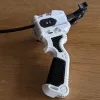 A wide view of Beyblade X 3D printed launcher grip, with coloured vent and handle details