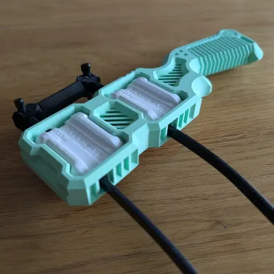 Dual Proto Launcher Bakuten Grip, beyblade launcher 3D printed mod