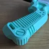 Beyblade X dual proto launcher grip handle texture close-up for ergonomic grip