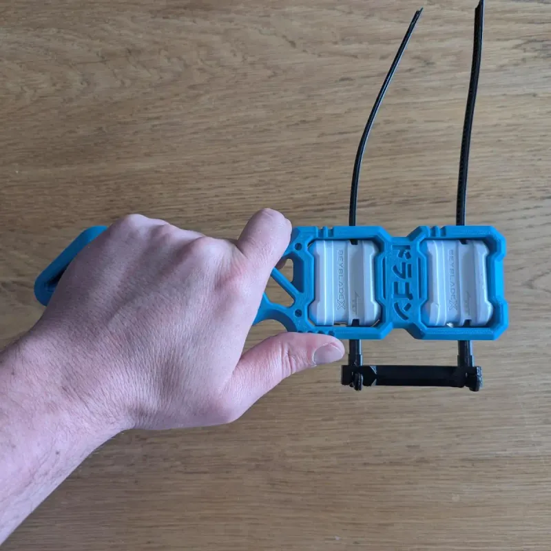 Beyblade X dual launcher grip in use during launch