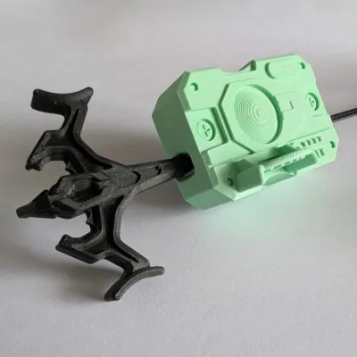 Extra Long Dragon Ripcord, beyblade launcher 3D printed mod