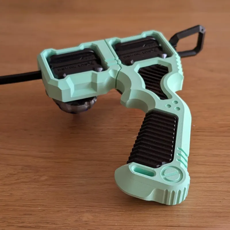 Overview of Inline Modular Dual Proto Launcher Grip showing full dual-launcher design