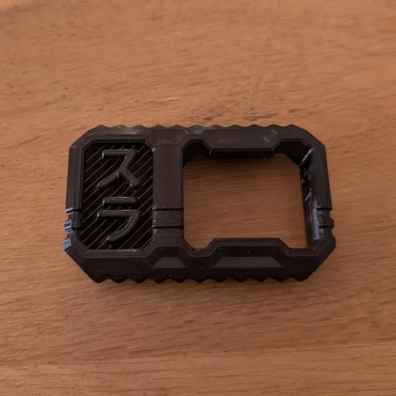 Beyblade X Inline Proto Launcher Grip top view showing industrial vent design and スラ text