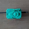 Beyblade X Proto Launcher with custom Bakuten style grip viewed from the top