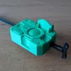 Rear angle of 3D printed Beyblade grip attached to Proto Launcher