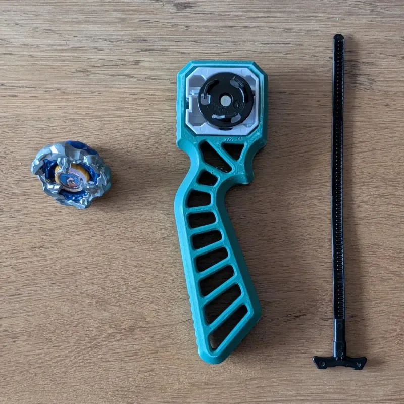 Bottom view of Beyblade X Proto Launcher Grip Skelethal showing mounting interface