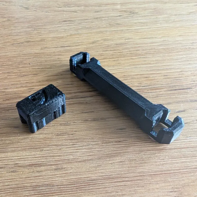 Beyblade X Double Winder Launcher Link separated parts showing structural design and connection points