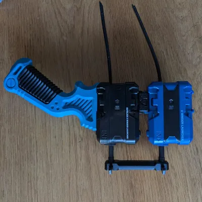Double Winder Launcher Link, beyblade launcher 3D printed mod