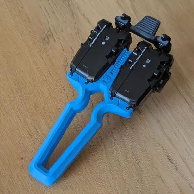 Sword Dual String Launcher Grip, beyblade launcher 3D printed mod